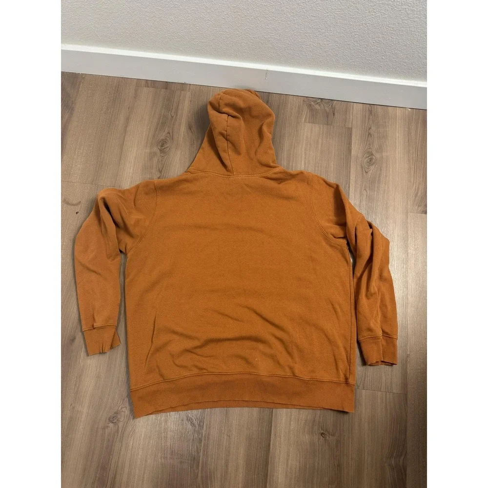 The North Face Hoodie Mens‎ 2XL Orange Fleece Pullover Tent Graphic Casual